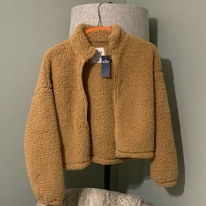 Hollister Tan Sherpa Jacket size M
